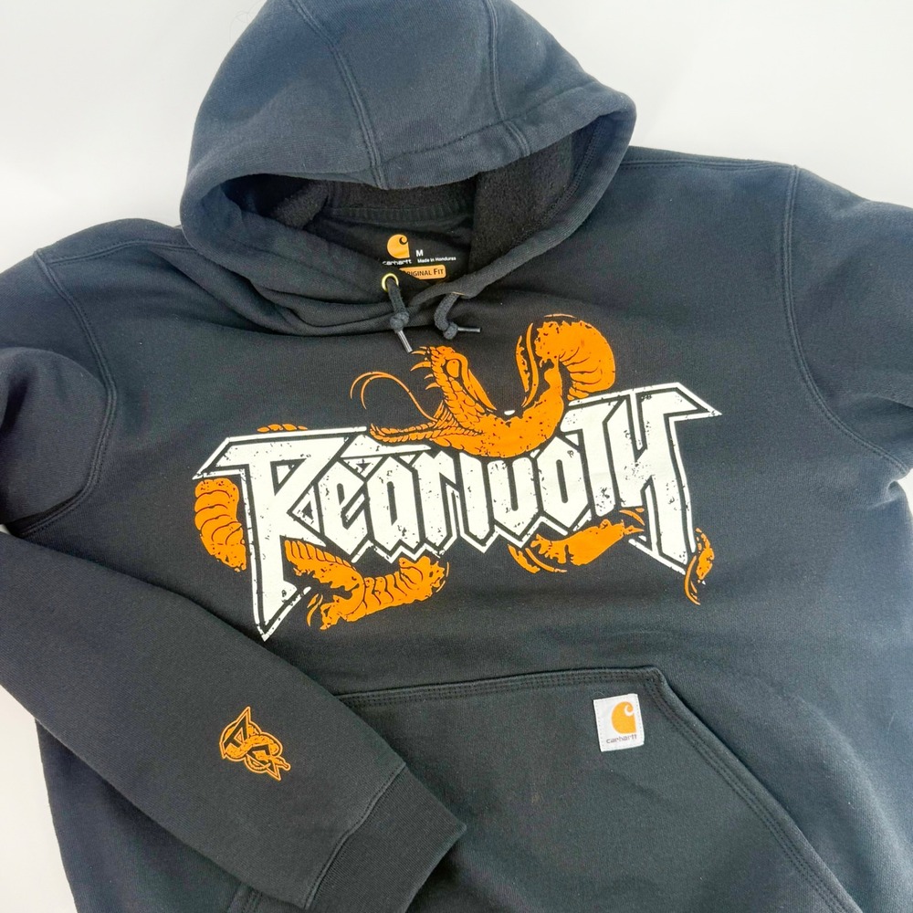Carhartt Beartooth Band Graphic Hoodie Mens Medium Black Original Fit Sweatshirt
